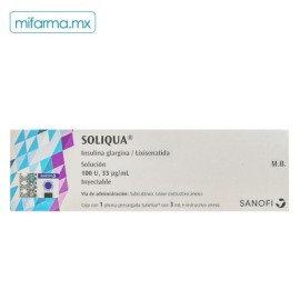 Soliqua 100 U, 33 mcg/ml c/1 Pluma