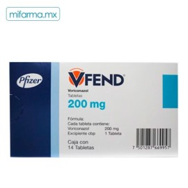Vfend 200mg c/14 tabletas
