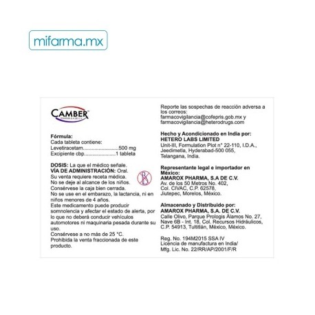 Levetiracetam 500mg c/30 Tab