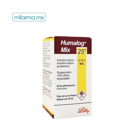 Humalog Mix 25 Solución Iny 100UI / Frasco de 10ml