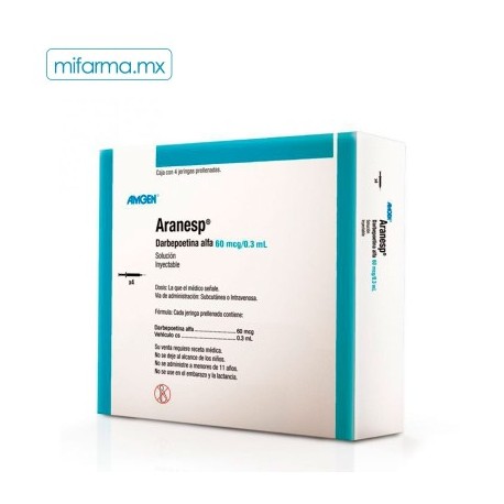 Aranesp 60mcg c/4 Jeringas Prellenadas