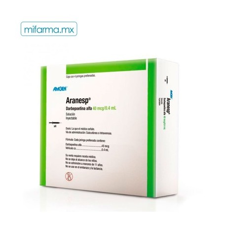 Aranesp 40mcg c/4 Jeringas Prellenadas