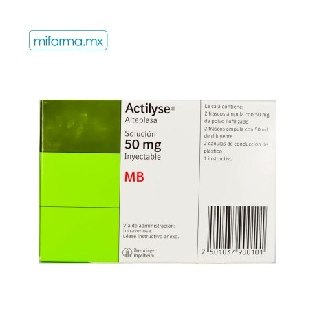 Actilyse 50mg c/2 Fco Ámpula de 50ml