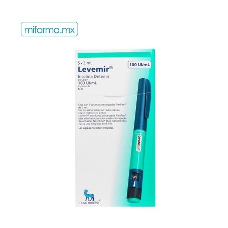 Levemir FlexPen 100UI/ml c/5 Plumas Prellenadas...