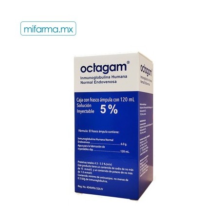 Octagam Inyectable 5% c/Frasco Ámpula de 120ml