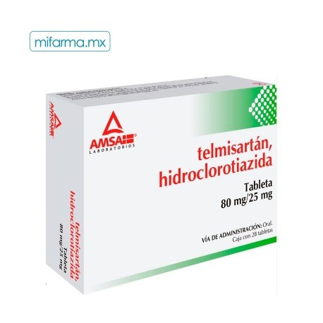 Telmisartan Hidroclorotiazida 80 mg 25 mg c/28...